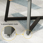 18 Inch Metal Coffee Table Legs, DIY Geometry Desk Base for Table Heavy Duty Furniture Legs for Office Modern Desks Night Stands, End Table, Bench, TV Stands, Etc