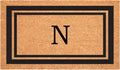 Calloway Mills 152963048N Black Border 30" x 48" Monogram Doormat Letter (N)