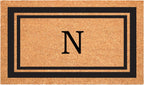 Calloway Mills 152963048N Black Border 30" x 48" Monogram Doormat Letter (N)
