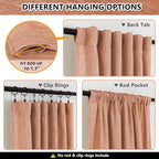 MYSKY HOME 90 Inch Burnt Orange Curtains - Image 3