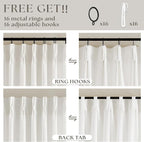 Beige White Pinch Pleated Linen Curtains 92 Inches Long 2 Panels | Memory - Image 5