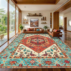 SERISSA 10x12 Washable Non Slip Boho Area Rug by SERISSAHomeDecorCollection