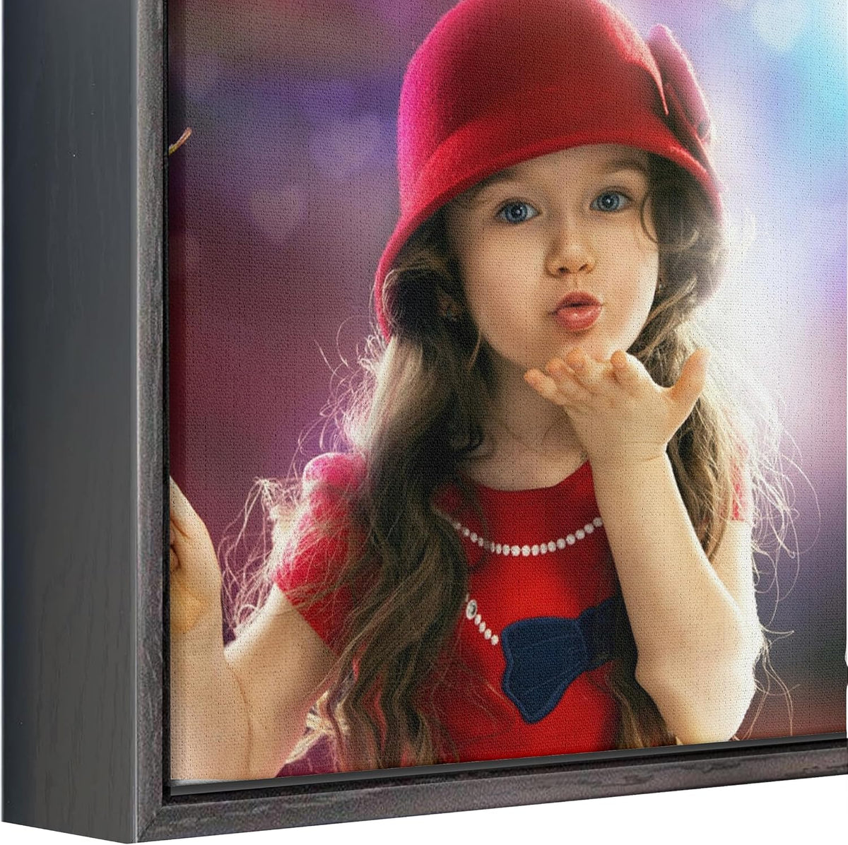 Personalized Custom Canvas Prints: Photo On Canvas (Black 12X12) Transform Your Photos into Stunning Framed Wall Art Digitally Printed Photo To Canvas Ideal for Home Decor, Gifts Keepsakes.