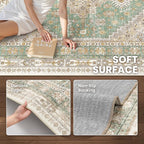 5x7 Area Rugs for Living Room, Large Washable Rug, Dining Room, Low Pile - Image 6