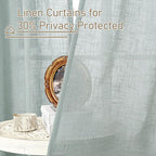 Linen Semi Sheer Curtains 48 Inch - Image 5