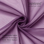 Simplebrand Plum Purple Sheer Curtains 84 Inches Long 2 Panels, Light Filtering - Image 6