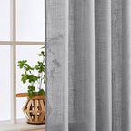 MIULEE Grey Linen Curtains 52x84 Inch Length - Image 5