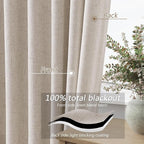 100% Blackout Curtains 120 Inch Length 2 Panels Set - Image 4