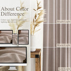 Oatmeal Linen Curtains 90 Inch Length 2 Panels Set - Image 4