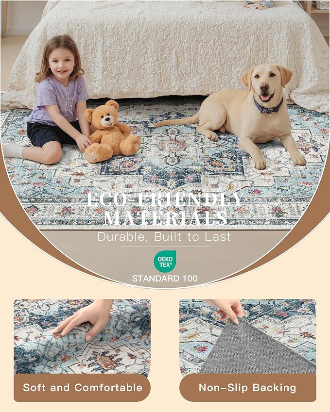 Madane Hallway Runner Rug 2'6''x14' Kitchen Runners Vintage, Entryway and - Image 6