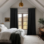Black 100 Inch Pinch Pleated 100% Blackout Curtains - Image 9