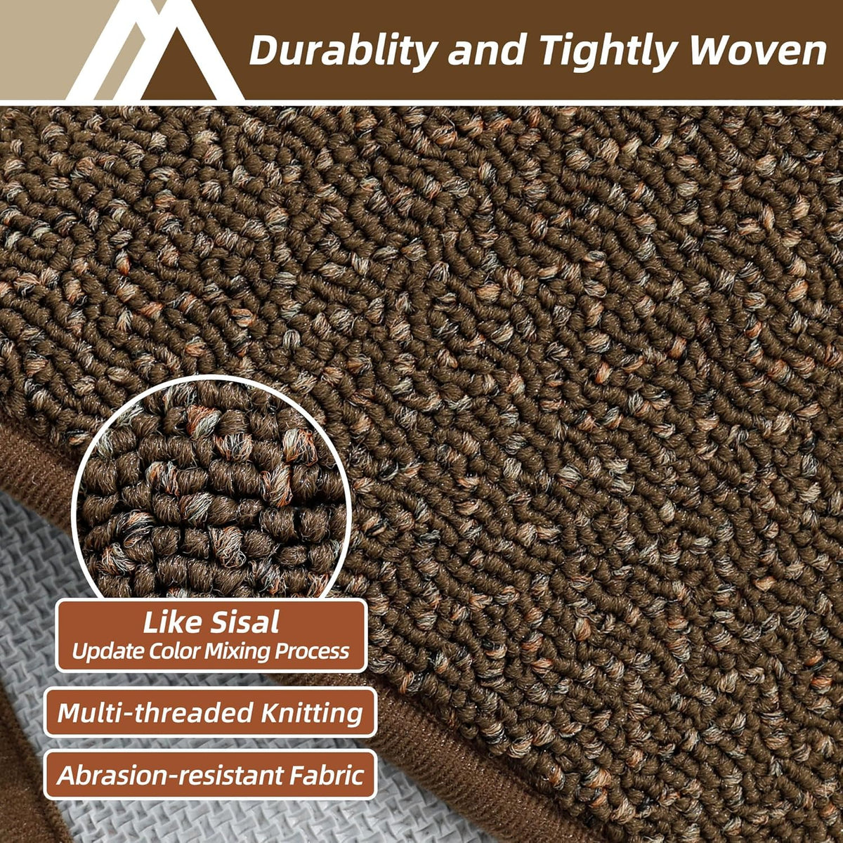 COSY HOMEER-Door-Mat 36"x60" Non Slip Absorbent Entryway Rugs Dirt Trapper Doormats Washable Entrance Mats Low Pile Welcome Floor Mat for Front Back Door and Entry Mats,Brown