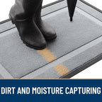 OLANLY Front Door Mat Outside 47x32, All-Season Heavy-Duty Rubber Doormat | Ash - Image 4