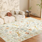DUKINO 5x7 Area Rugs, Washable Animal Rug - Image 9