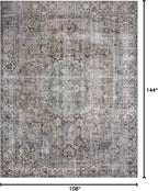 Loloi Layla Collection LAY-06 Taupe/Stone 9'-0" x 12'-0" .13" Thick Area Rug, Soft, Durable, Vintage Inspired, Distressed, Low Pile, Non-Shedding, Easy Clean, Printed, Living Room Rug