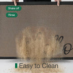 LUMI Outside Welcome Door Mat 24x36, Non-Slip Durable Rubber Easy Clean | Hello - Image 4