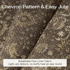 2x3 Brown Linen Look Washable Area Rug - Image 5