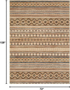 cotiled 6x9 Washable Area Rugs Living Room: Soft Lightweight Boho Rug | Stain - Image 2