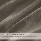 Taupe Gray Linen Blackout Pleated Curtains 90 Inches Long - Image 3