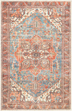 Keen Home Design 2x3 Rug - Machine Washable Entry Rug with Non-Slip Backing, Ideal for Enteryway, Kitchen, Bathroom, Laundry Room - Vintage, Easy Clean, Durable, Low Pile Rug - (2' x 3')