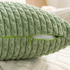 Set of 4 Sage Green Decorative Throw Pillow Covers 20x20 Inch Corduroy Pillow - Image 5