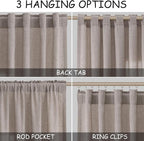 Extra Long Brownish Grey Curtains 2 Panels 102 Inches Long - Image 2