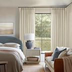 60 Inch Width 90 Inches Long Linen Pinch Pleated Curtains 1 Panel | Light - Image 9