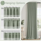 100% Blackout Curtains 90 Inch Length 2 Panels Set - Image 6
