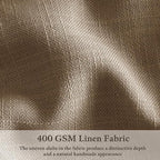 Pinch Pleated Memory Trained Linen Semi Sheer Brown Latte Curtains 50Wx90L | - Image 5