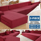 ZNSAYOTX Sectional Couch Covers, Stretch Jacquard Slipcovers - Image 4