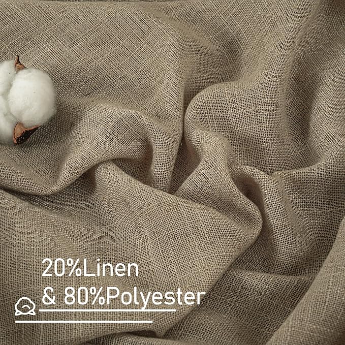 Taupe Linen Curtains 72 Inch Length - Image 3