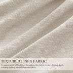 Natural Extra Wide Pleated Linen Blackout Curtains 84 Inches Long 70W x 84L | - Image 2