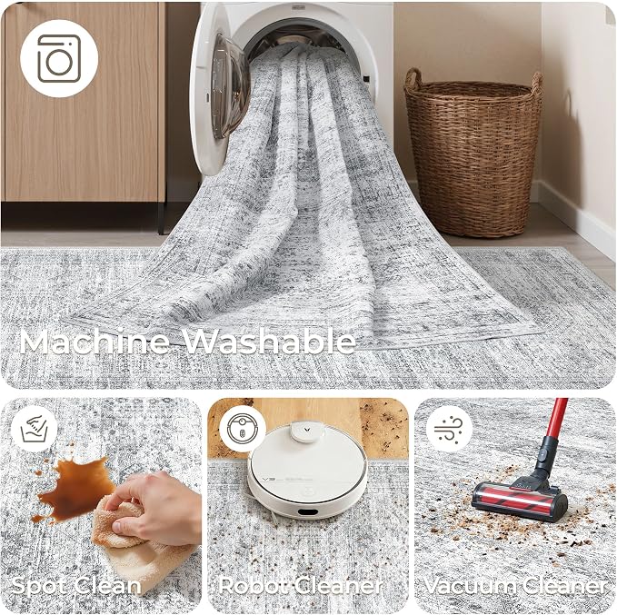4x12 Runner Rug Non Slip, Washable Hallway Runner Rug, Nursery Room, Soft - Image 8
