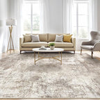 LOONGRUG 7x10 Area Rug Washable Large Neutral Modern Living Room Rugs | - Image 5