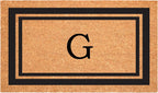 Calloway Mills 152963048G Black Border 30" x 48" Monogram Doormat Letter (G)