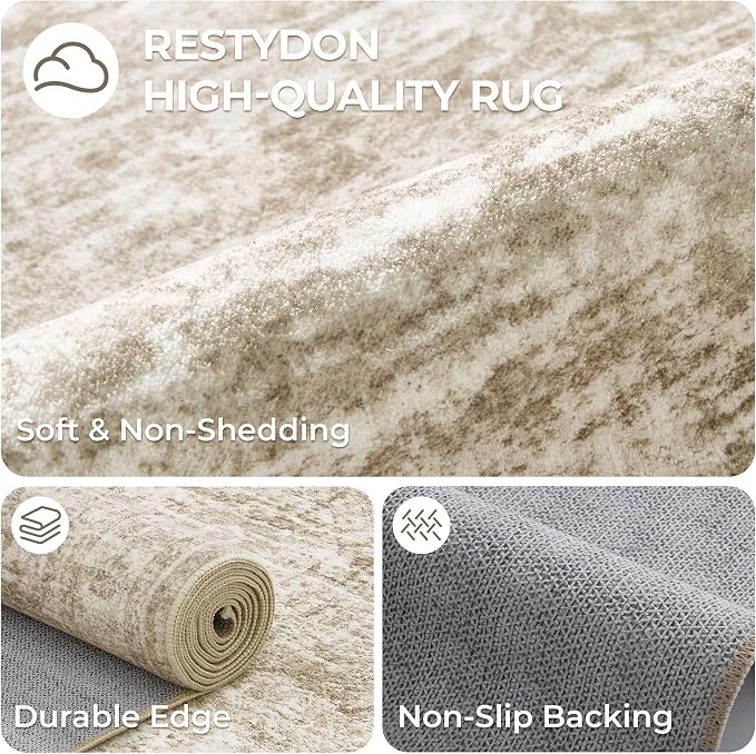 3x8 Runner Rug Non Slip, Washable Hallway Runner Rug, Nursery Room, Soft Runner - Image 7