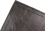 Waterproof PU Placemats, Faux Leather Dinging Table Mat, Set of 4, Easy to Wipe Off Scrub Vinyl Mat, Heat & Stain Resistant for Office Conference Table, Home Decor G Graphite Grey