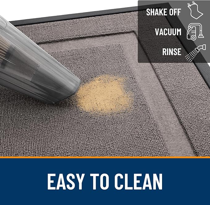 OLANLY Front Door Mat Outside 35x23, All-Season Heavy-Duty Rubber Doormat | - Image 5