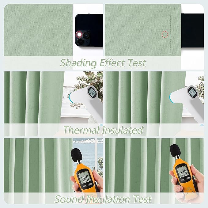 100% Blackout Curtains 84 Inch Length 2 Panels Set - Image 5