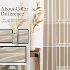 Birch Beige Linen Curtains for Living Room 126 Inches Long Light Filtering Semi - Image 3