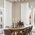 Beige White Pinch Pleated Linen 96 Inch Curtains 60 Inch Width | Linen Blend - Image 9