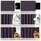100% Blackout Curtains 96 Inch Length 2 Panels Set - Image 5