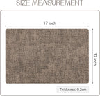 Romanstile Vinyl Placemats Set of 8-12 X 18 Inch - Heat Resistant Place Mats 100% Waterproof Oilproof Wipeable Reversible Faux Leather Table Mats for Kitchen/Dining/Party/Outdoor, Coffee