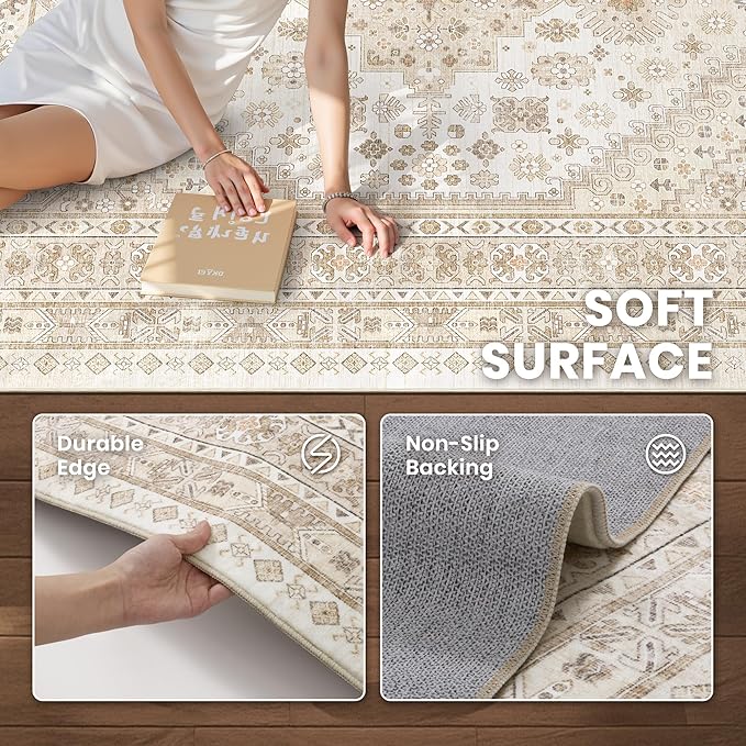 2x3 Rug Non Slip, Small Washable Entryway Rug, Runner - Image 6