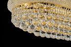 Rectangular Crystal Chandeliers for Dining Room,10 Lights Adjustable Height Oval Crystal Ceiling Light Fixture for Kitchen Island, Gold Finish, L36''