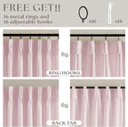 Light Pink Linen Pinch Pleat Curtains 96 Inch Length 2 Panels Set 40x96 | - Image 5