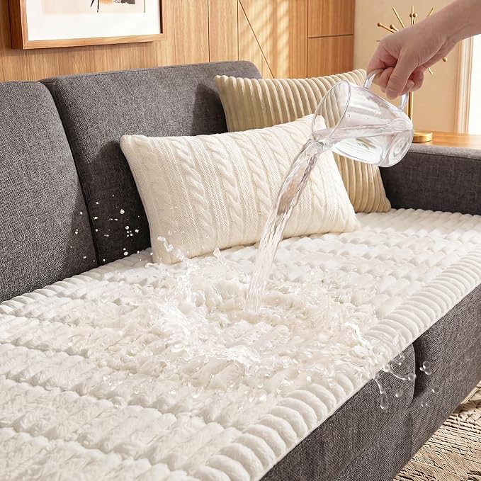 Fixwal Waterproof Flannel Dog Couch Cover, 27.6" x 94.5", Non-Slip Backing by Fixwal