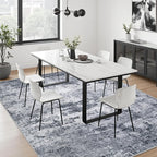10x12 Area Rug Living Room: Modern Washable Indoor Soft Carpet Grey | - Image 4