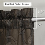Furman Chocolate Sheer Curtains 63 inch Length - Image 7