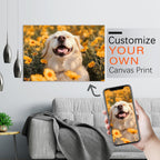Ship Next Day - Custom Canvas Prints with Your Photos, Personalized Canvas with Pictures Print for Wall Art Bedroom, Customized Photo Gifts for Couple Men Women Mom Baby Dog Family - 36"W x 24"L